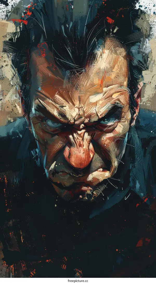 digital painting of a mans face