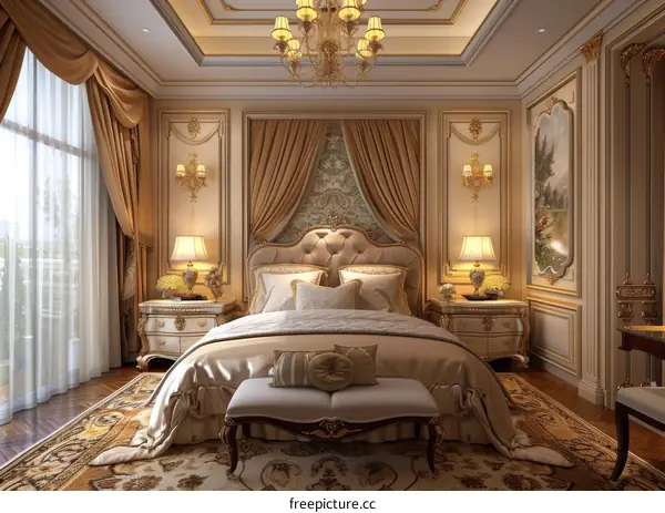 Luxury Bedroom Interior Design Illustration