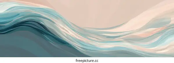Abstract Wavelike Liquid Painting