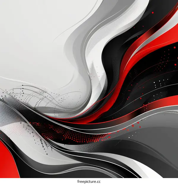 Wavy red and black abstract background