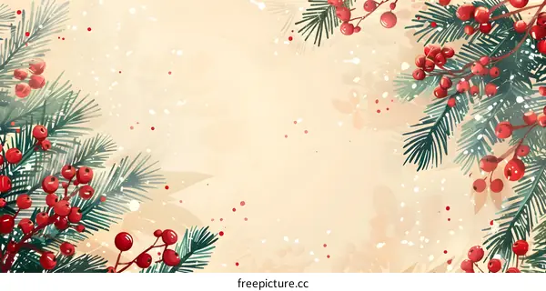 Hand-painted Christmas card