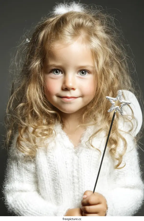 Adorable Little Girl Dressed as a Fairy