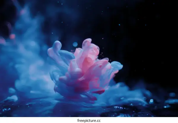 Abstract Colorful Ink Fusion Art