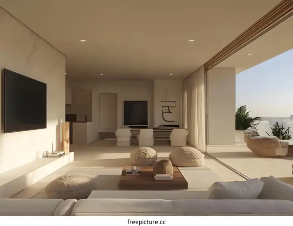 Minimalist Interior Design With Light Wood Furniture