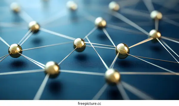 Abstract Network Connection with Golden Spheres and Lines