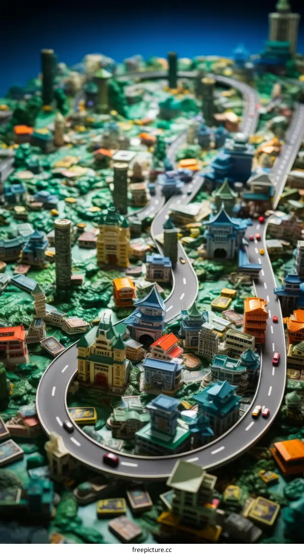 Colorful Plastic Toy City Miniature