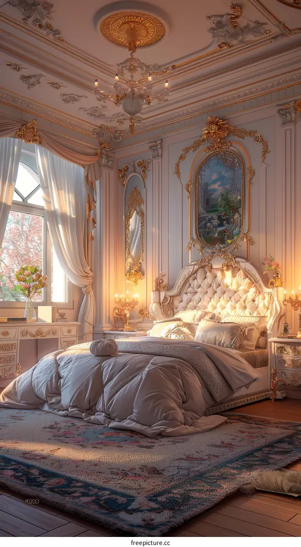 Elegant Antique Bedroom Interior Design