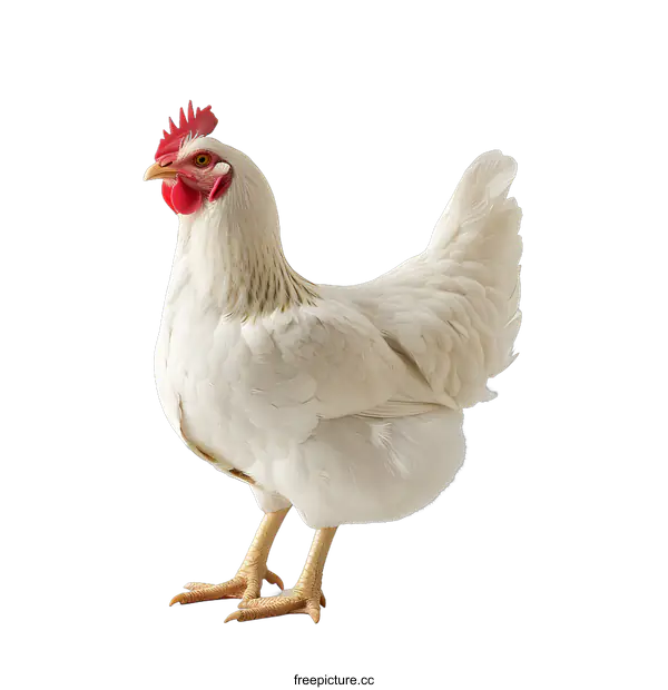 [Transparent Background PNG]White Hen on White Background