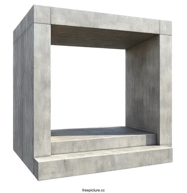 [Transparent Background PNG]Modern Concrete Architectural Structure