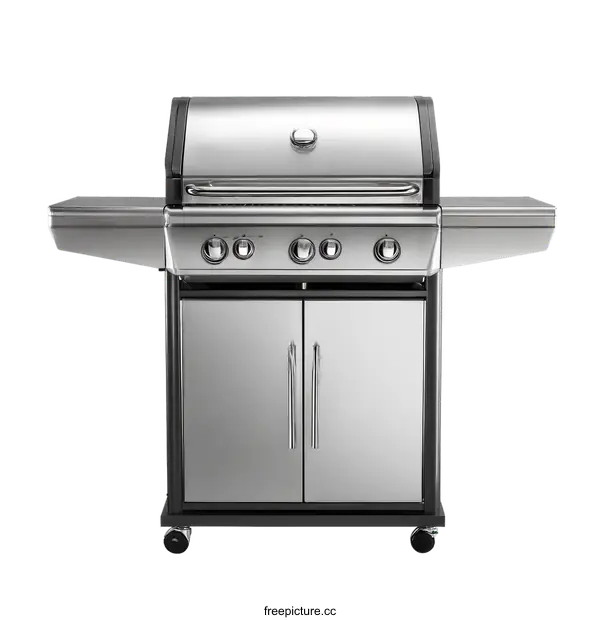 [Transparent Background PNG]Modern Stainless Steel Outdoor Gas Grill