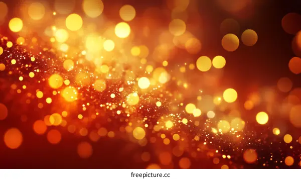 Abstract Festive Golden Lights Background