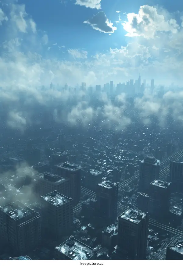 Aerial View of a Vibrant Metropolis