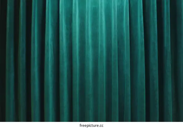 Emerald Green Velvet Curtain Texture Close-up