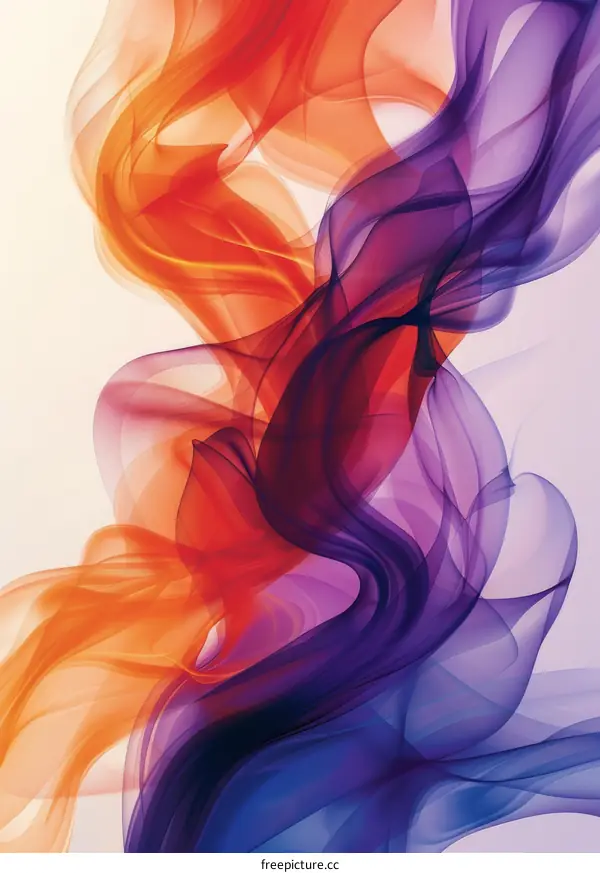 Abstract Colorful Flowing Colors