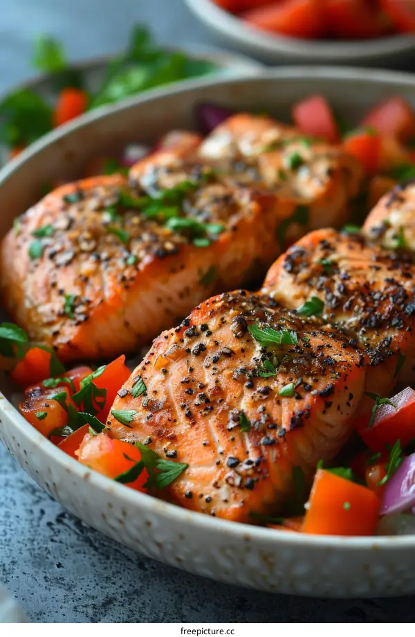 Grilled Salmon and Vegetables