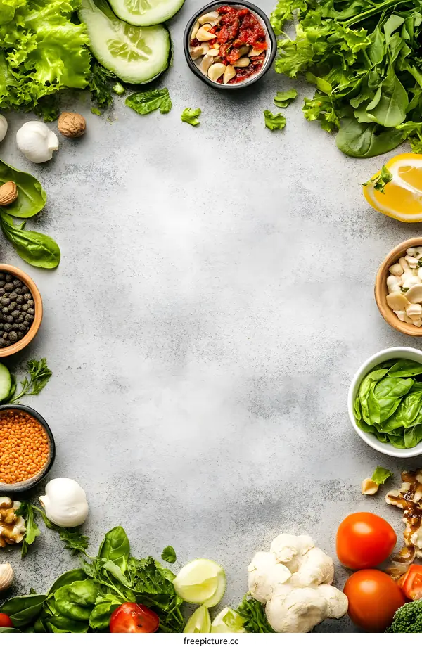 Fresh Vegetables and Ingredients for a Healthy Meal