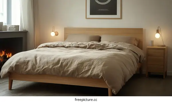 Modern Minimalist Wooden Bedroom Decor