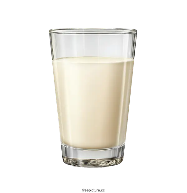 [Transparent Background PNG]Glass of Milk Illustration