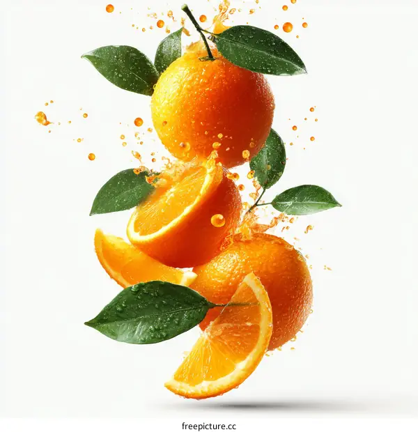 Freshly Squeezed Orange Fruit Splash