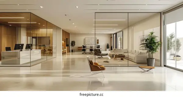 Modern Open Plan Office Interior Design