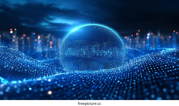 Digital Globe Futuristic Abstract Background