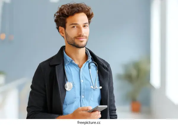 Male Doctor Portrait in Medical Setting