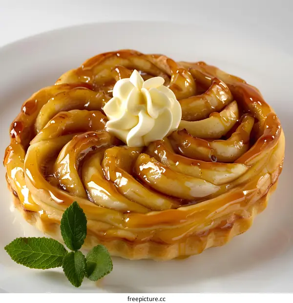 Delicious Apple Tart with Caramel Glaze