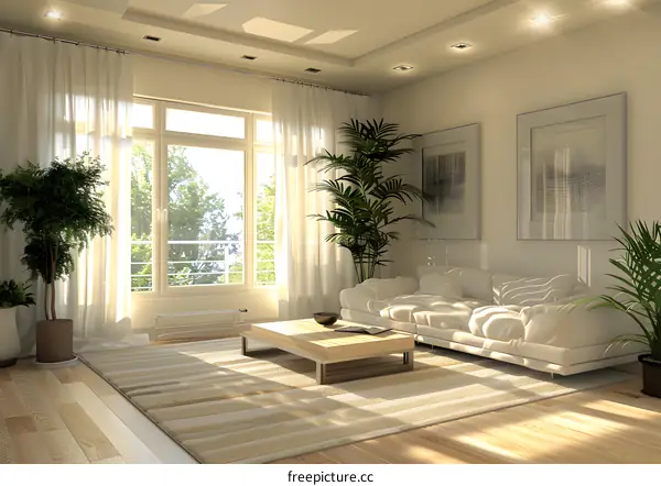 Indoor plants and the perfect combination of modern minimalist style