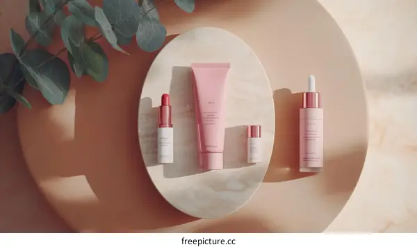 Elegant Beauty Products Display