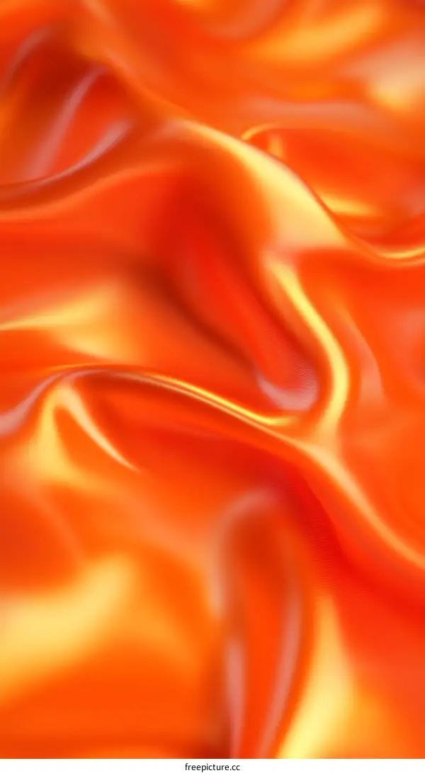 Abstract Orange Silk Fabric Texture
