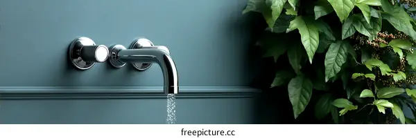 Modern Wall Mounted Faucet with Water Flow