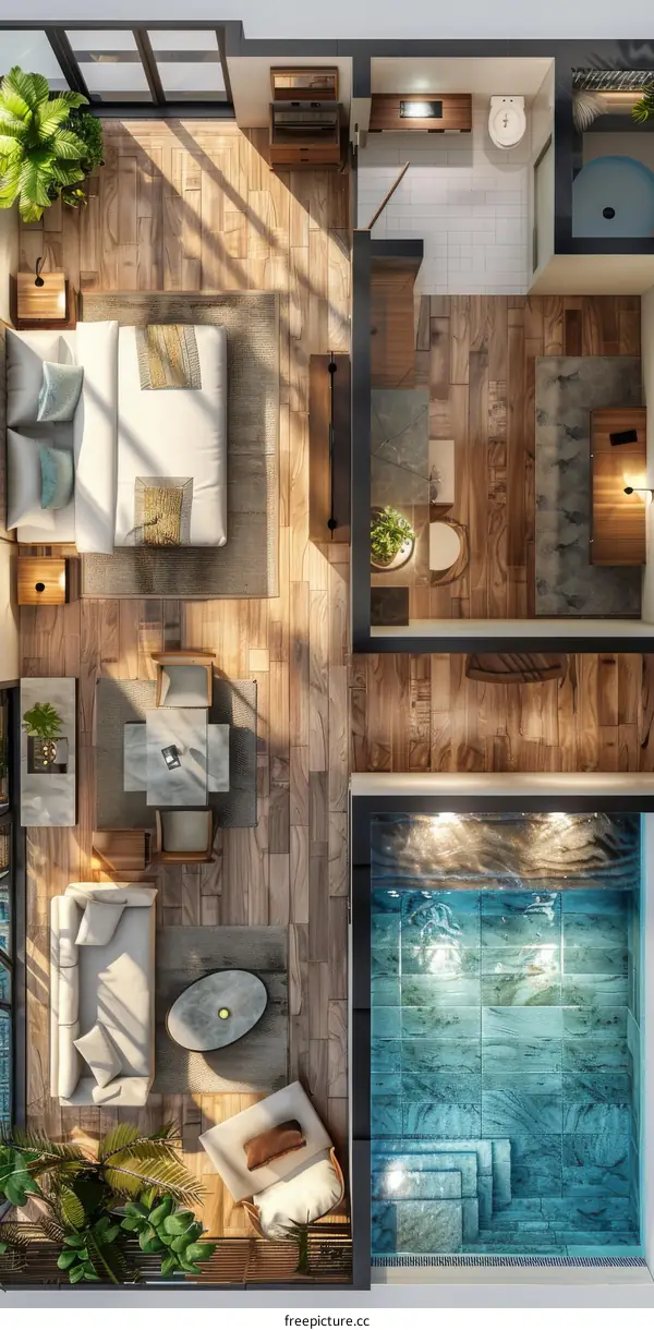 Luxury Modern Loft Interior Design Plan