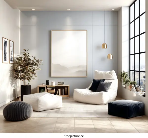 Modern Living Room Interior Design Illustration