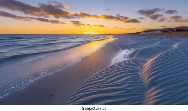 Amazing sunset at the beach