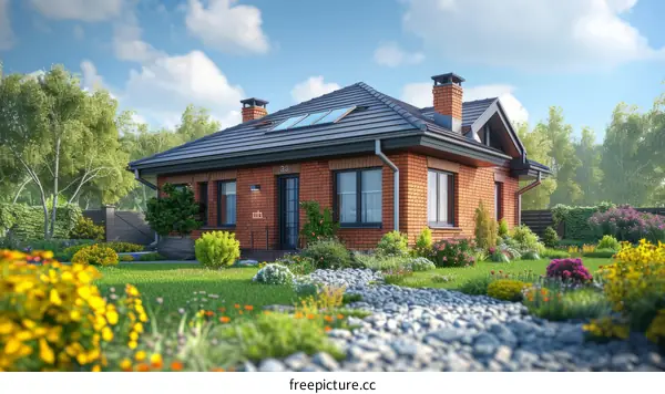 Charming Small Brick Cottage with Lush Garden