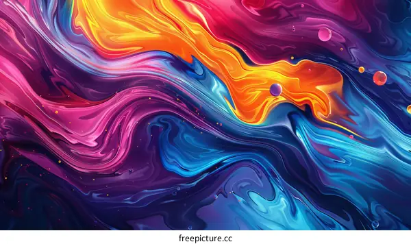 Colorful liquid motion
