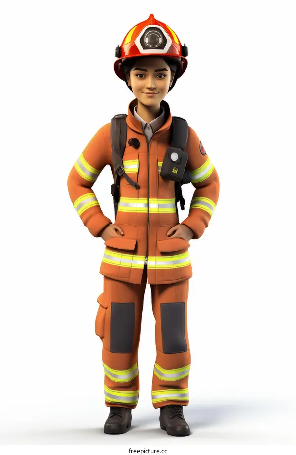 firefighter in protective gear