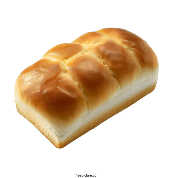 [Transparent Background PNG]Freshly Baked Loaf of White Bread