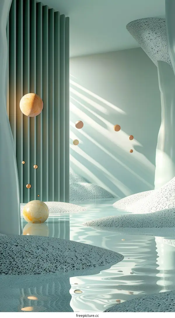 Abstract Modern Interior Design Illustration