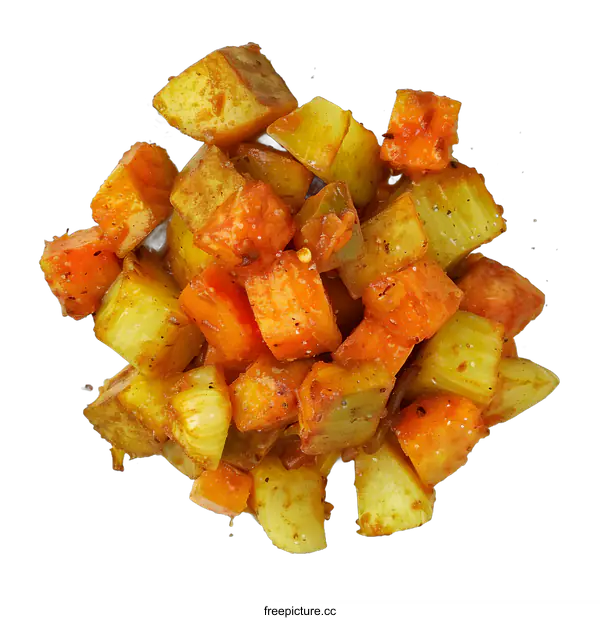 [Transparent Background PNG]Roasted Vegetables with Spices and Herbs