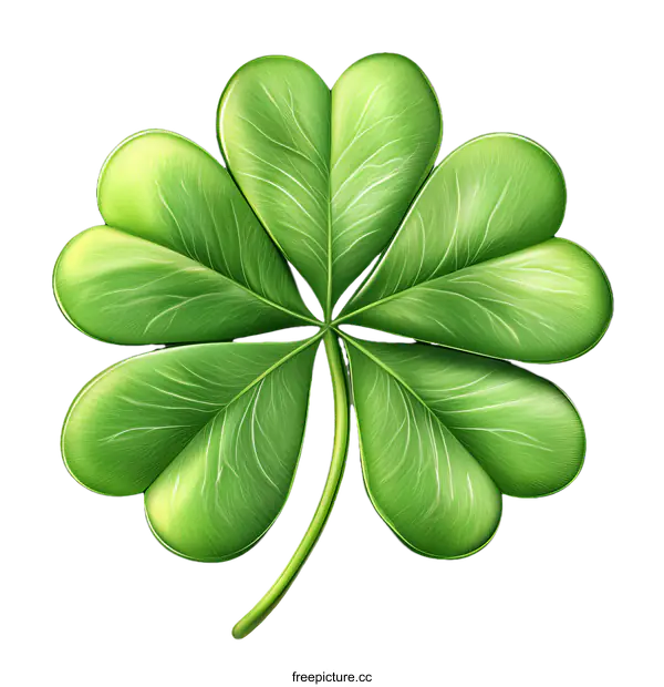 [Transparent Background PNG]Four-Leaf Clover Illustration for St Patricks Day