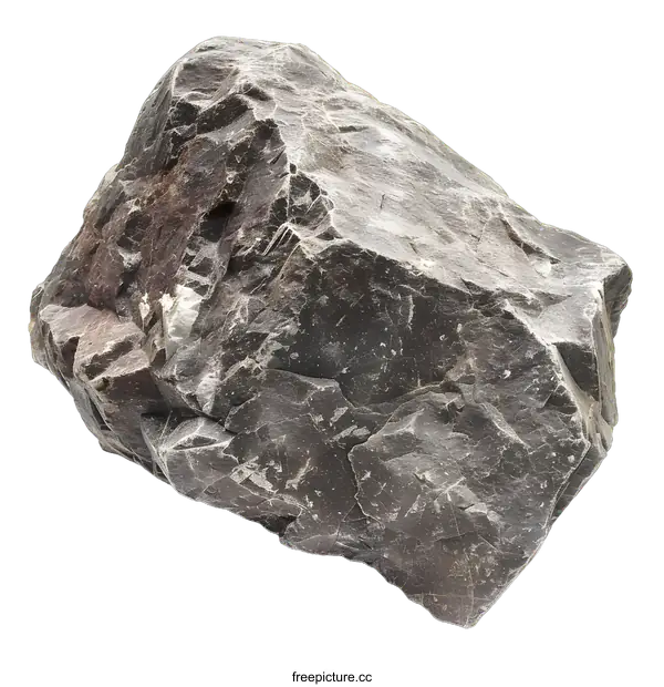 [Transparent Background PNG]Grey Rock Isolated on White Background
