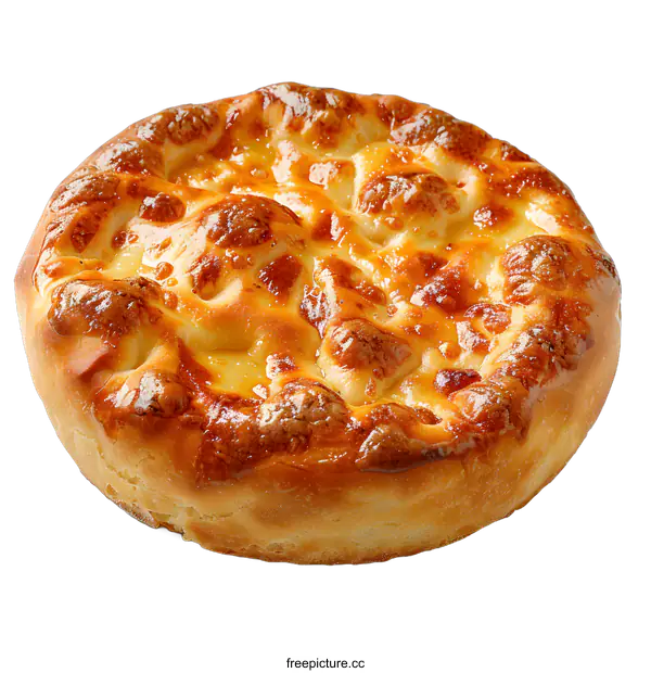 [Transparent Background PNG]Freshly Baked Cheese Bread on White Background