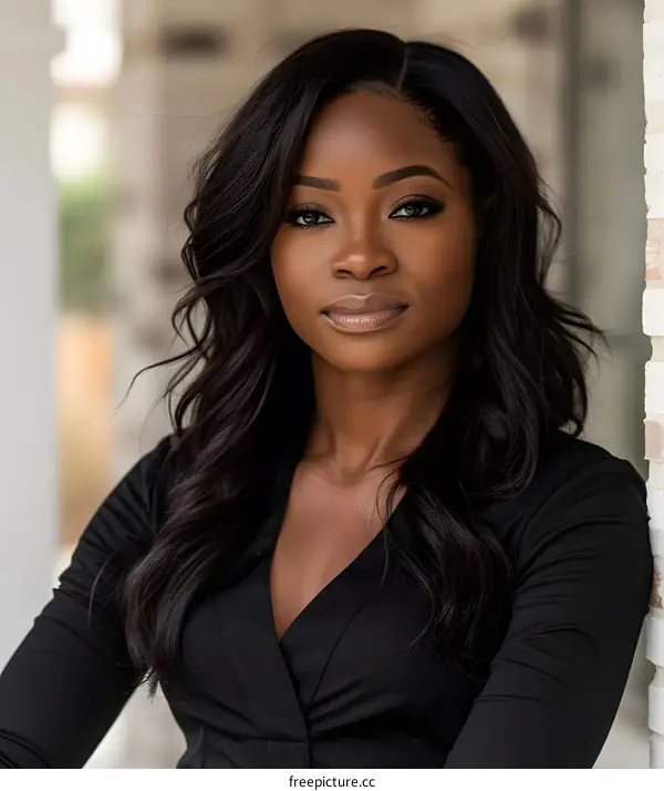 portrait of a beautiful young african american woman