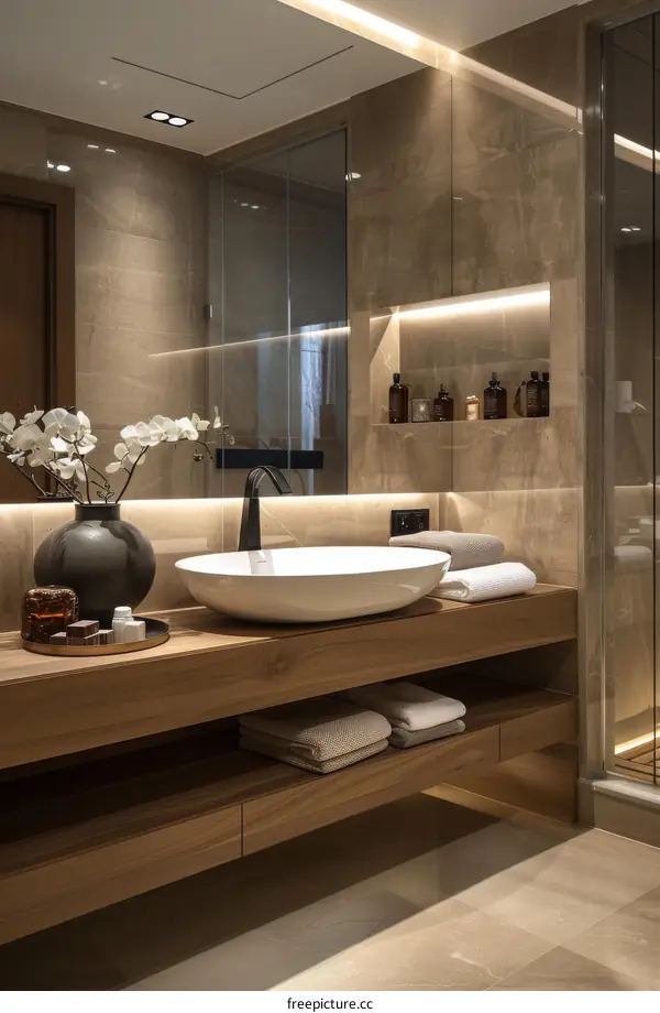 Modern Bathroom Vanity with Sleek Design and Storage