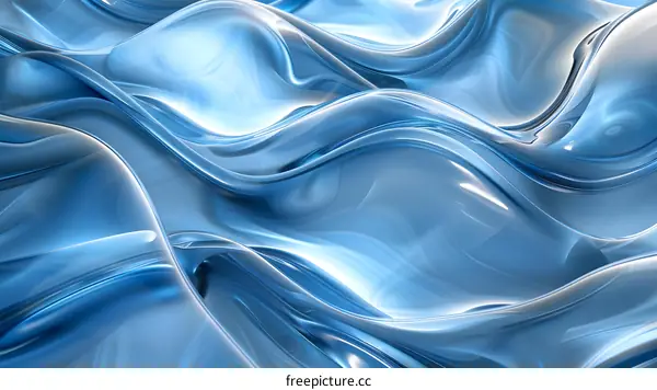 Abstract Blue Wave Background