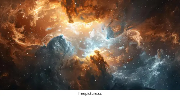 Enigmatic Nebula with Shimmering Stars