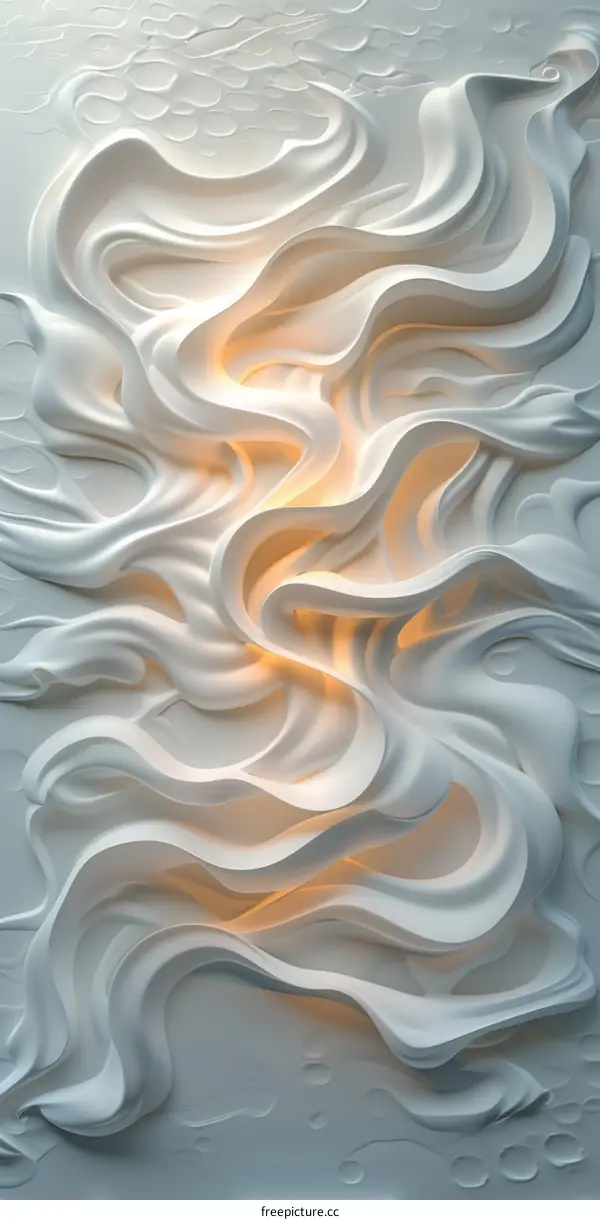 Abstract White Sculptural Design
