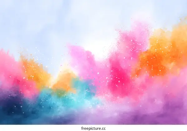 Colorful Powder Explosion Abstract Art