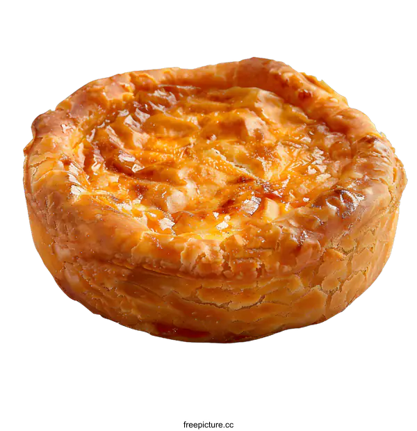[Transparent Background PNG]A delicious-looking baked pie with a golden crust